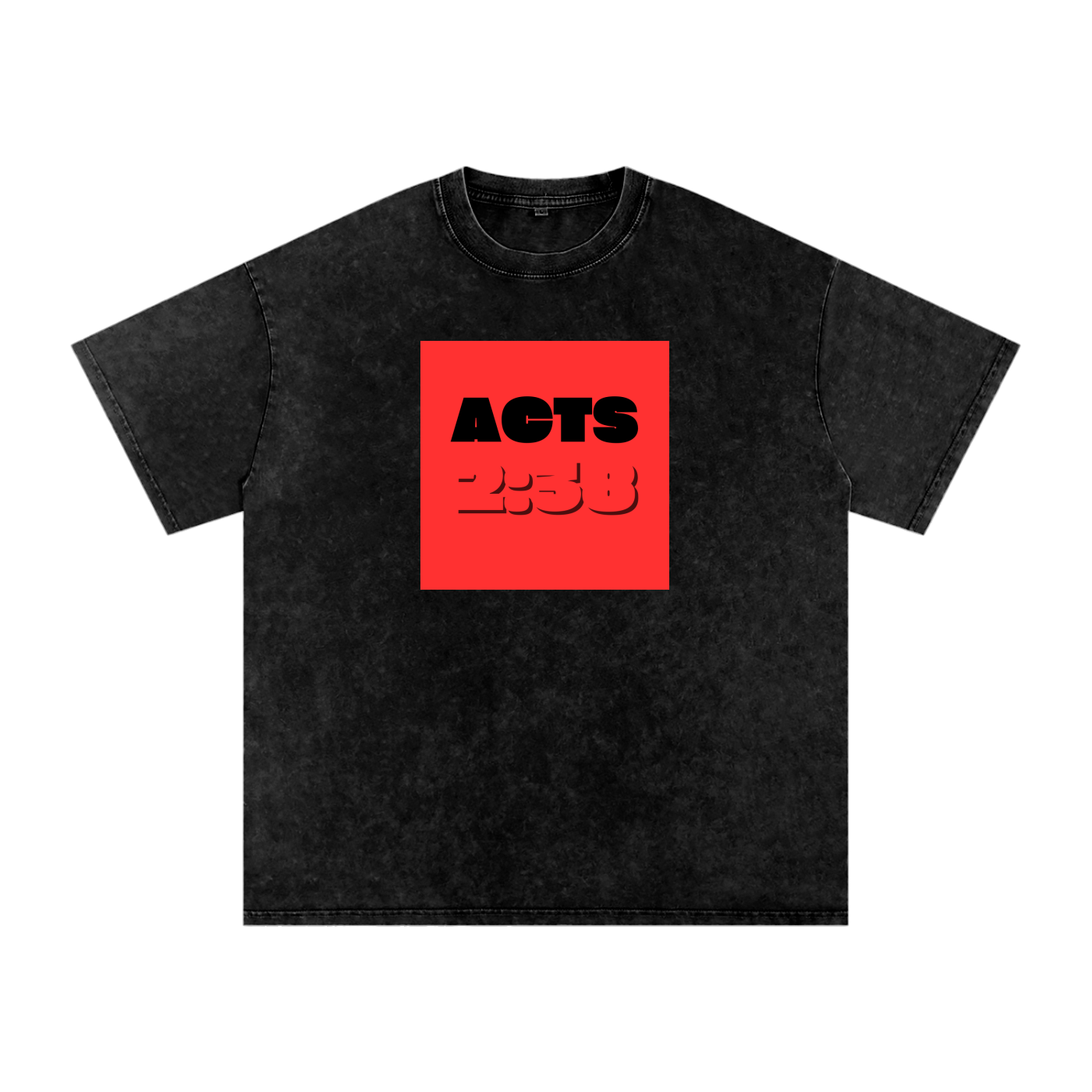 Snow Washed Oversized Cotton T-Shirt