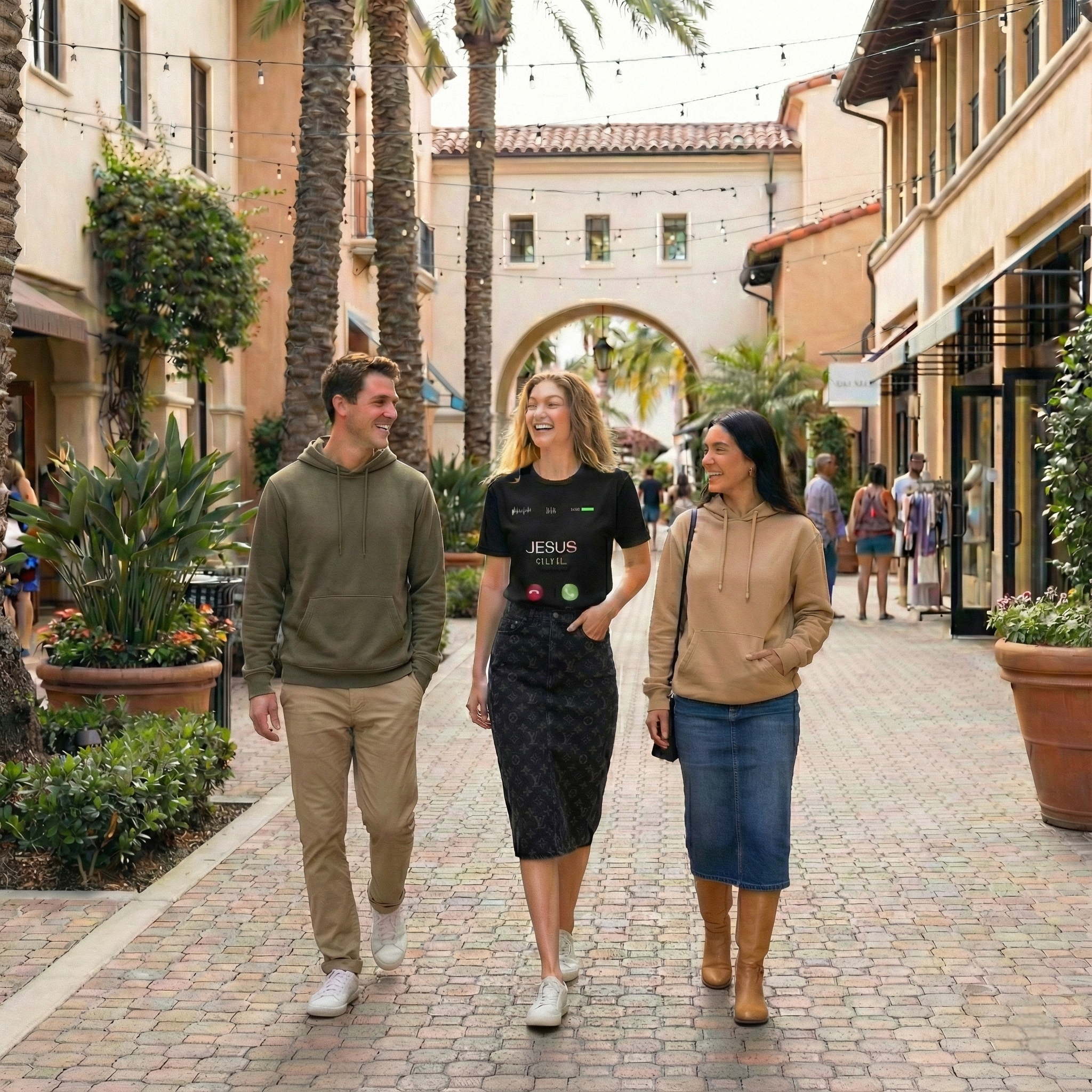 Jesus on the Cell - Unisex Jersey Tee